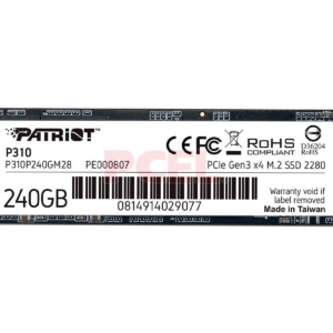 Disco SSD M.2 de 240GB Patriot P310 NVMe P310P240GM28