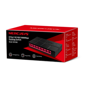 Hub Switch Mercusys MS108G de 8 Puertos 10/100/1000 Mbps